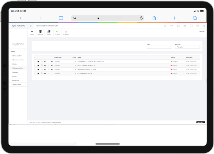 DigitalPhyto - Système de gestion de données phytosanitaires