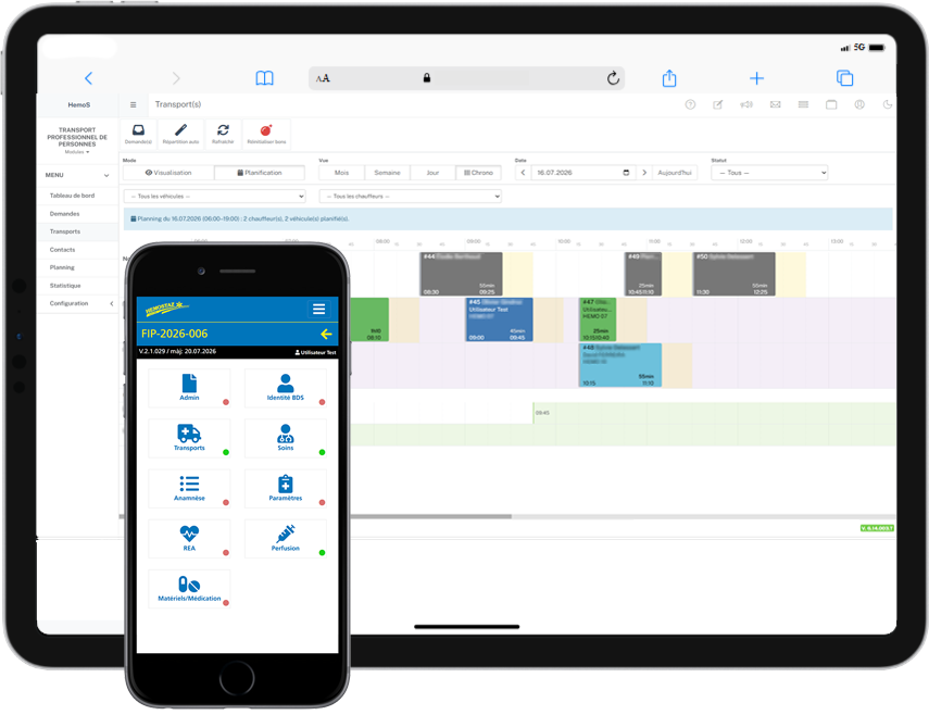 HemoS - Application de gestion de service d'ambulance